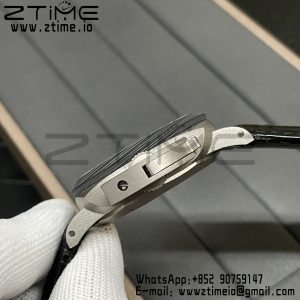 パネライ PAM01279 PAM1279 X ルミノール GMT 42mm チタニウム VSF 1:1 ベストエディション ブルーダイヤル ブラックレザーストラップ P.9011 スーパークローン - スーパークローンウォッチ｜1:1 ベストバージョン
