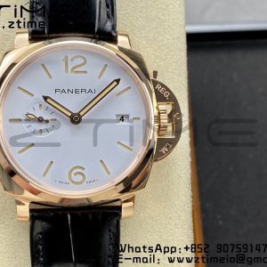 Panerai PAM01336 PAM1336 Luminor Due 42mm VSF Best Edition White Dial on Black Leather Strap P900 - Super Clone Watch | 1:1 Best Version