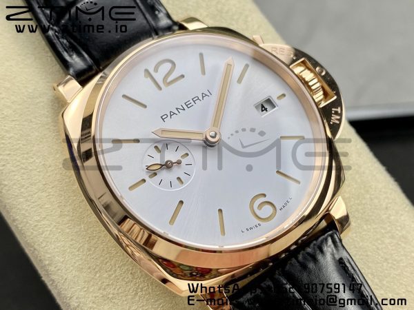 Panerai PAM01336 PAM1336 Luminor Due 42mm VSF Best Edition White Dial on Black Leather Strap P900 - Super Clone Watch | 1:1 Best Version