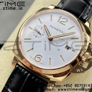 Panerai PAM01336 PAM1336 Luminor Due 42mm VSF Best Edition White Dial on Black Leather Strap P900 - Super Clone Watch | 1:1 Best Version