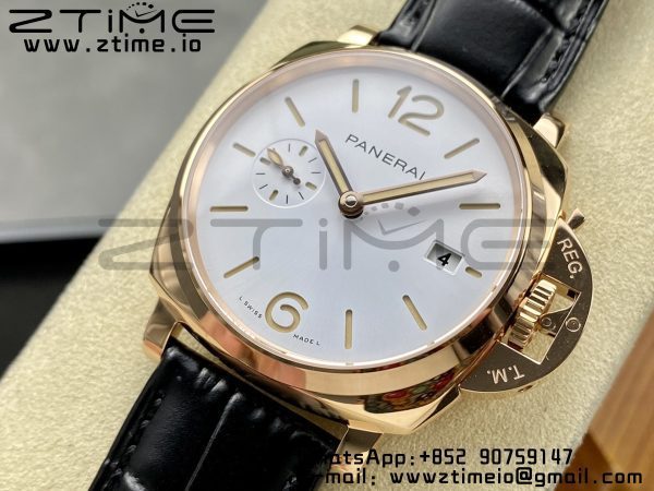 Panerai PAM01336 PAM1336 Luminor Due 42mm VSF Best Edition White Dial on Black Leather Strap P900 - Super Clone Watch | 1:1 Best Version