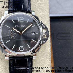 Panerai PAM01250 PAM1250 Luminor Due 42mm VSF Best Edition Gray Dial on Black Leather Strap P900 - Super Clone Watch | 1:1 Best Version