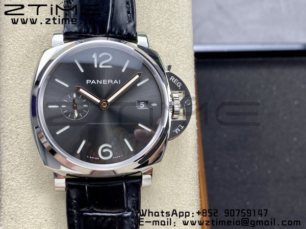 Panerai PAM01250 PAM1250 Luminor Due 42mm VSF Best Edition Gray Dial on Black Leather Strap P900 - Super Clone Watch | 1:1 Best Version