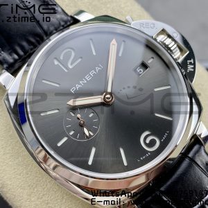 Panerai PAM01250 PAM1250 Luminor Due 42mm VSF Best Edition Gray Dial on Black Leather Strap P900 - Super Clone Watch | 1:1 Best Version