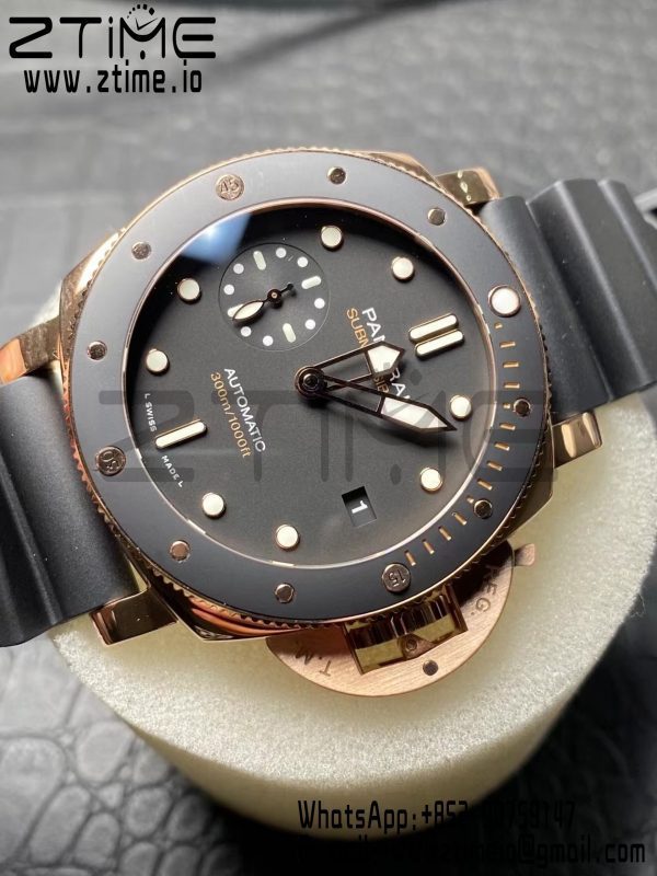 Panerai PAM02164 PAM2164 Submersible 42mm VSF Best Edition Black Dial on Black Rubber Strap P900 - Super Clone Watch | 1:1 Best Version