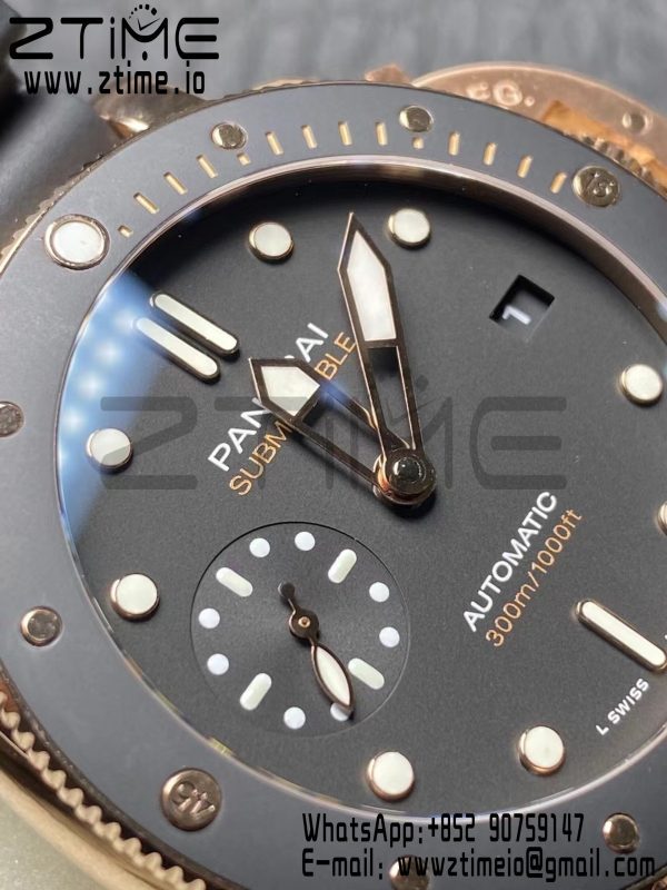 Panerai PAM02164 PAM2164 Submersible 42mm VSF Best Edition Black Dial on Black Rubber Strap P900 - Super Clone Watch | 1:1 Best Version
