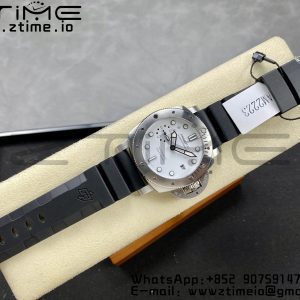 Panerai PAM02223 PAM2223 Submersible 42mm VSF Best Edition White Dial on Black Rubber Strap P900 - Super Clone Watch | 1:1 Best Version