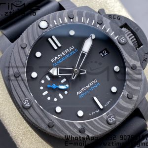 Panerai PAM02331 PAM2231 Carbotech 42mm VSF Best Edition Black Dial on Rubber Strap P.900 Clone - Super Clone Watch | 1:1 Best Version