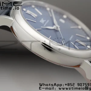 IWC Portofino Automatic 37mm IW458110 SS V7F 1:1 Best Edition Quadrante blu su cinturino in pelle blu A2892 - Orologio super clone | 1:1 Best Version
