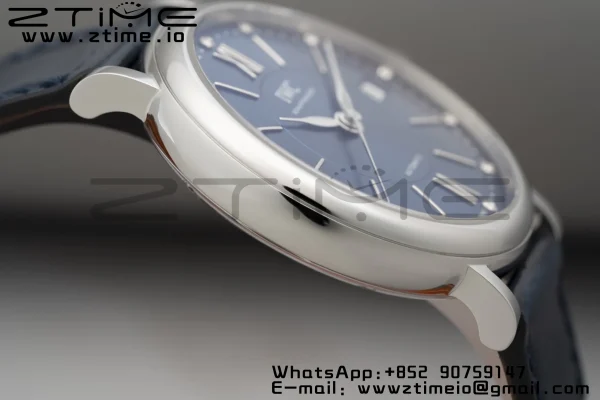 IWC Portofino Automatic 37mm IW458110 SS V7F 1:1 Best Edition Quadrante blu su cinturino in pelle blu A2892 - Orologio super clone | 1:1 Best Version