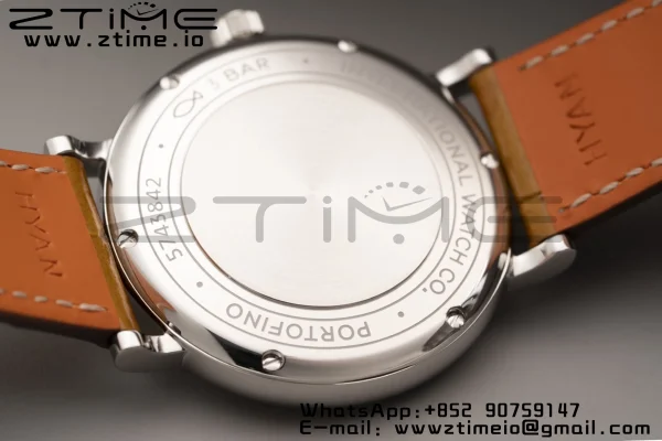 IWC ポートフィノ・オートマティック 37mm IW458101 SS V7F 1:1 ベスト・エディション ホワイト文字盤 ライトブラウン レザーストラップ A2892 - スーパークローン時計｜1:1 ベスト・バージョン