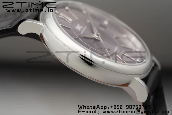IWC Portofino Automatic 37mm IW458104 SS V7F 1:1 Best Edition Gray Dial on Black Leather Strap A2892 - Super Clone Watch | 1:1 Best Version