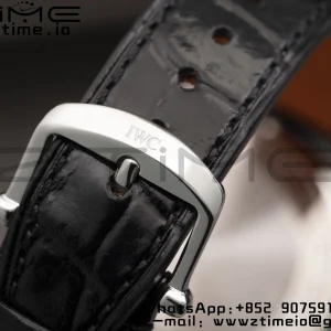 IWC Portofino Automatic 37mm IW458104 SS V7F 1:1 Best Edition Gray Dial on Black Leather Strap A2892 - Super Clone Watch | 1:1 Best Version