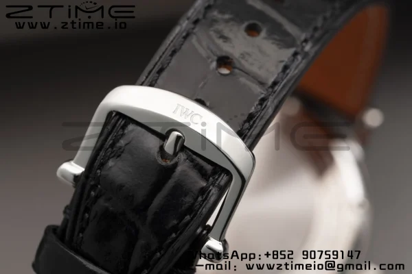 IWC Portofino Automatic 37mm IW458104 SS V7F 1:1 Best Edition Gray Dial on Black Leather Strap A2892 - Super Clone Watch | 1:1 Best Version