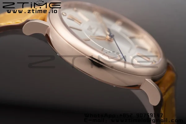 IWC Portofino Automatik 37mm IW458116 RG V7F 1:1 Best Edition weißes Zifferblatt auf hellbraunem Lederarmband A2892 - Super Clone Watch | 1:1 Best Version