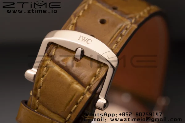IWC Portofino Automatik 37mm IW458116 RG V7F 1:1 Best Edition weißes Zifferblatt auf hellbraunem Lederarmband A2892 - Super Clone Watch | 1:1 Best Version