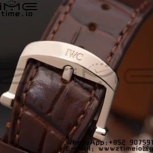 IWC Portofino Automatic 37mm IW458106  RG V7F 1:1 Best Edition Gray Dial on Deep Brown Leather Strap A2892 - Super Clone Watch | 1:1 Best Version