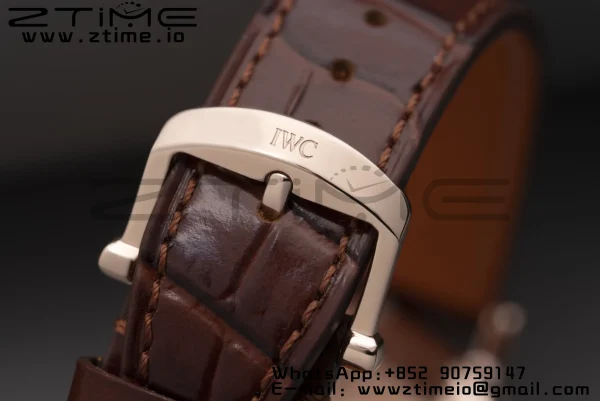 IWC Portofino Automatic 37mm IW458106  RG V7F 1:1 Best Edition Gray Dial on Deep Brown Leather Strap A2892 - Super Clone Watch | 1:1 Best Version