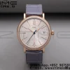 IWC ポートフィノ・オートマティック 37mm IW458107 RG V7F 1:1ベスト・エディション シルバー文字盤 ダイヤモンド・ベゼル グレー革ストラップ A2892 - スーパークローン時計｜1:1ベスト・バージョン