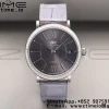 IWC ポートフィノ・オートマティック 37mm IW458104 SS V7F 1:1 ベスト・エディション グレー文字盤 ダイヤモンド・ベゼル グレー革ストラップ A2892 - スーパークローン時計｜1:1 ベスト・バージョン