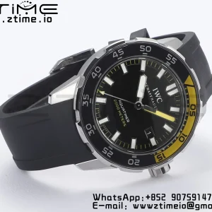 IWC Aquatimer Automatic IW356811 SS V6SF 1:1 Best Edition Cadran blanc/orange sur bracelet caoutchouc noir A2892 - Super Clone Watch | 1:1 Best Version