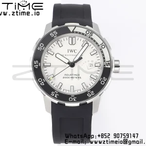 IWC Aquatimer Automatic IW356811 SS V6SF 1:1 Best Edition White/Black Dial on Black Rubber Strap A2892 - Super Clone Watch | 1:1 Best Version