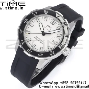 IWC Aquatimer Automatic IW356811 SS V6SF 1:1 Best Edition White/Black Dial on Black Rubber Strap A2892 - Super Clone Watch | 1:1 Best Version