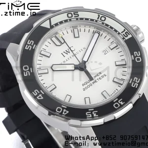 IWC Aquatimer Automatic IW356811 SS V6SF 1:1 Best Edition White/Black Dial on Black Rubber Strap A2892 - Super Clone Watch | 1:1 Best Version