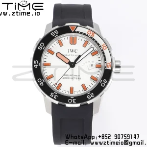 IWC Aquatimer Automatic IW356811  SS V6SF 1:1 Best Edition White/Orange Dial on Black Rubber Strap A2892 - Super Clone Watch | 1:1 Best Version