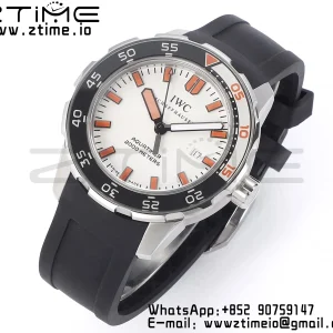 IWC Aquatimer Automatic IW356811 SS V6SF 1:1 Best Edition Cadran alb/portocaliu pe curea de cauciuc negru A2892 - Super Clone Watch | 1:1 Best Version