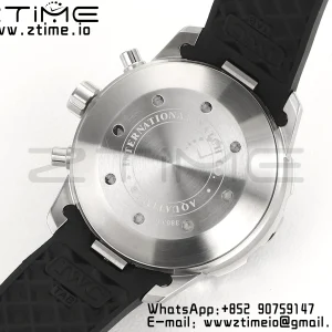 IWC Aquatimer Chrono IW376702 SS V6SF 1:1 Best Edition Black Dial on Black Rubber Strap A7750 - Super Clone Watch | 1:1 Best Version