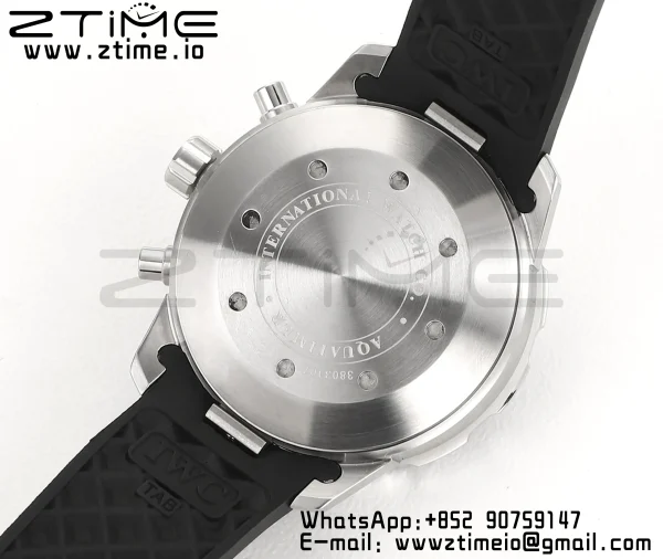 IWC Aquatimer Chrono IW376702 SS V6SF 1:1 Best Edition Black Dial on Black Rubber Strap A7750 - Super Clone Watch | 1:1 Best Version