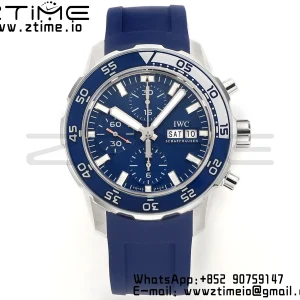 IWC Aquatimer Chrono IW376711 SS V6SF 1:1 Best Edition Blue Dial on Blue Rubber Strap A7750 - Super Clone Watch | 1:1 Best Version