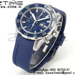 IWC Aquatimer Chrono IW376711 SS V6SF 1:1 Best Edition Blue Dial on Blue Rubber Strap A7750 - Super Clone Watch | 1:1 Best Version