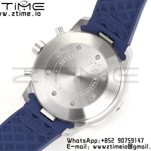 IWC Aquatimer Chrono IW376711 SS V6SF 1:1 Best Edition Blue Dial on Blue Rubber Strap A7750 - Super Clone Watch | 1:1 Best Version