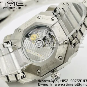 BVLGARI Octo 41mm 102105 BGO38C3SSD SS BVF 1:1 Best Edition Cream Black Dial On SS Bracelet Miyota 9015 - Super Clone Watch | 1:1 Best Version