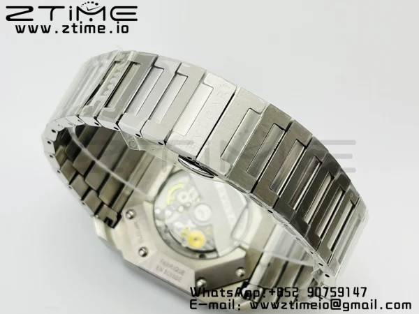 BVLGARI Octo 41mm 102105 BGO38C3SSD SS BVF 1:1 Best Edition Cream Black Dial On SS Bracelet Miyota 9015 - Super Clone Watch | 1:1 Best Version