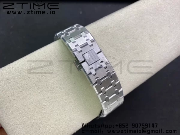 AP Royal Oak 37mm 15450 SS ZF 1:1 Best Edition Quadrante nero testurizzato su bracciale SS SA3120 Super Clone - Orologio Super Clone | 1:1 Best Version