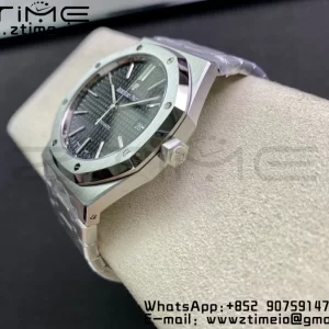 AP Royal Oak 37mm 15450 SS ZF 1:1 Best Edition Quadrante nero testurizzato su bracciale SS SA3120 Super Clone - Orologio Super Clone | 1:1 Best Version