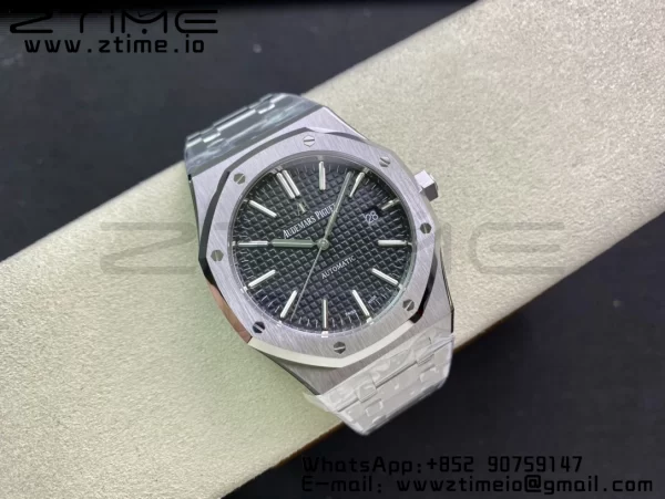 AP Royal Oak 37mm 15450 SS ZF 1:1 Best Edition Gray Textured Dial on SS Bracelet SA3120 Super Clone - Super Clone Watch | 1:1 Best Version