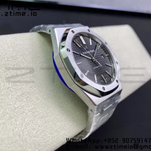 AP Royal Oak 37mm 15450 SS ZF 1:1 Best Edition Quadrante nero testurizzato su bracciale SS SA3120 Super Clone - Orologio Super Clone | 1:1 Best Version