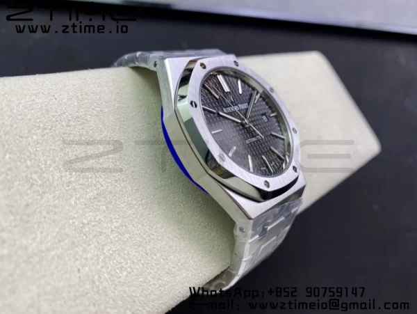 AP Royal Oak 37mm 15450 SS ZF 1:1 Best Edition Gray Textured Dial on SS Bracelet SA3120 Super Clone - Super Clone Watch | 1:1 Best Version