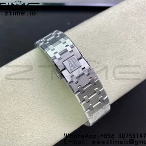 AP ロイヤルオーク 37mm 15450 SS ZF 1:1 ベストエディション ホワイトテクスチャードダイヤル SSブレスレット SA3120 スーパークローン - スーパークローンウォッチ｜1:1 ベストバージョン