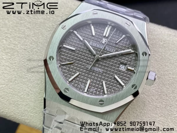 AP ロイヤルオーク 37mm 15450 SS ZF 1:1 ベスト・エディション ブルー・テクスチャード・ダイヤル・SSブレスレット SA3120 スーパークローン - スーパークローン・ウォッチ｜1:1 ベスト・バージョン