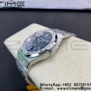 AP Royal Oak 39mm 15202 SS ZF 1:1 Best Edition Blue Textured Dial on SS Bracelet A2121 V2 - Super Clone Watch | 1:1 Best Version