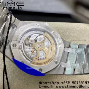 AP Royal Oak 39mm 15202 SS ZF 1:1 Best Edition Blue Textured Dial on SS Bracelet A2121 V2 - Super Clone Watch | 1:1 Best Version