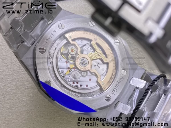 AP Royal Oak 39mm 15202IP SS ZF 1:1 Best Edition Quadrante blu testurizzato su bracciale SS A2121 - Orologio super clone | 1:1 Best Version
