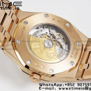 AP Royal Oak 37mm 15450 RG ZF 1:1 Best Edition White Textured Dial on SS Bracelet SA3120 Super Clone - Super Clone Watch | 1:1 Best Version