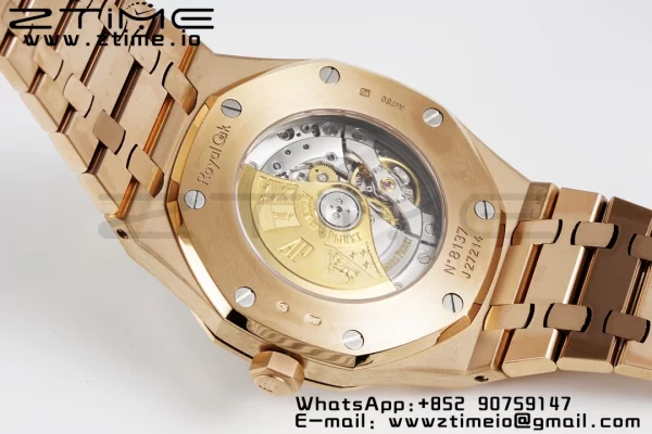 AP Royal Oak 37mm 15450 RG ZF 1:1 Best Edition White Textured Dial on SS Bracelet SA3120 Super Clone - Super Clone Watch | 1:1 Best Version