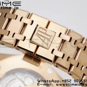 AP Royal Oak 37mm 15450 RG ZF 1:1 Best Edition White Textured Dial on SS Bracelet SA3120 Super Clone - Super Clone Watch | 1:1 Best Version